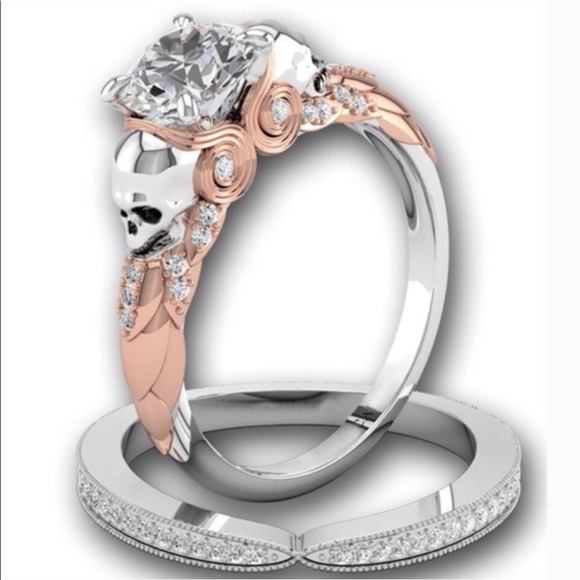 zdazzled Jewelry - 💀Halloween Skull Set CZ Crystal Rings New